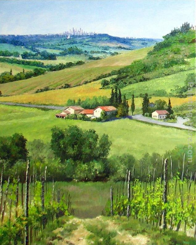 View of San Gimignano painting - 2011 View of San Gimignano art painting